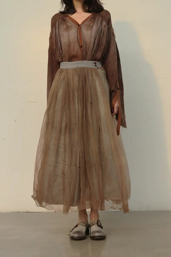 MUTEDANCE Hand-dyed cotton skirt MD20FW13
